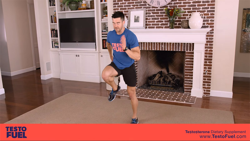 hiit exercises that boost testosterone high-knee-sprints